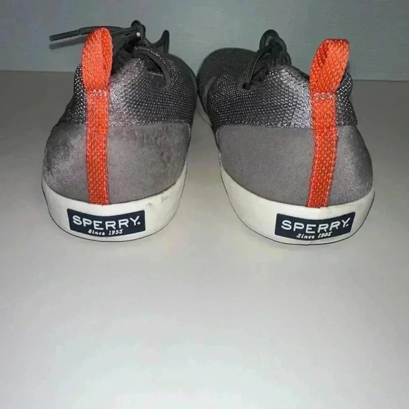 Men's Sperry Sneakers, Gray & Orange Size 9 Boat Shoes - Picture 7 of 12